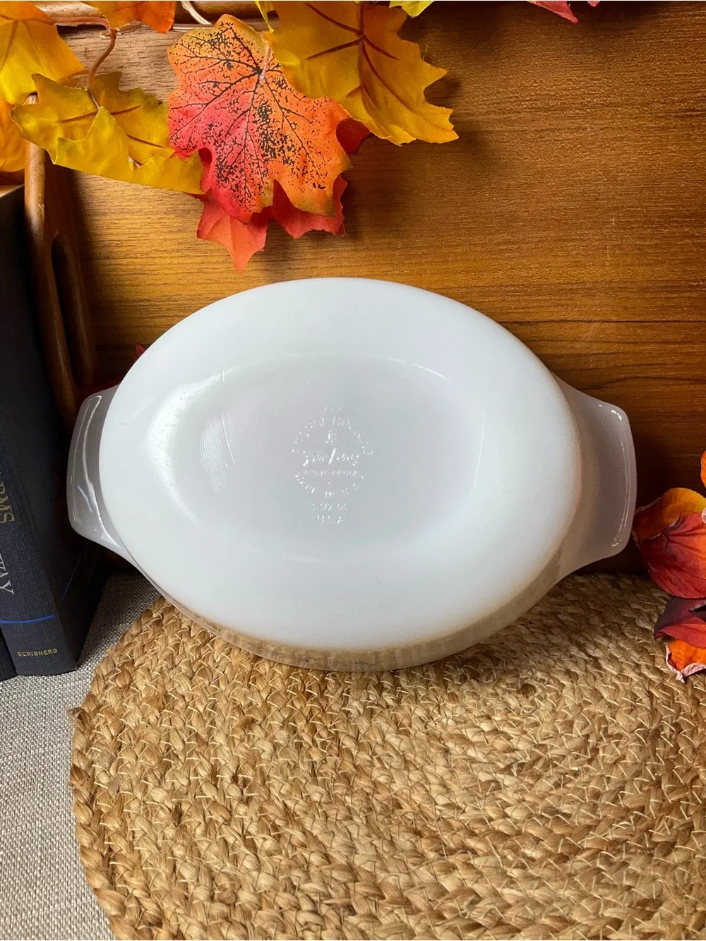 Vintage Fire-King Blue Cornflower 1.5 Qt Casserole Anchor Hocking